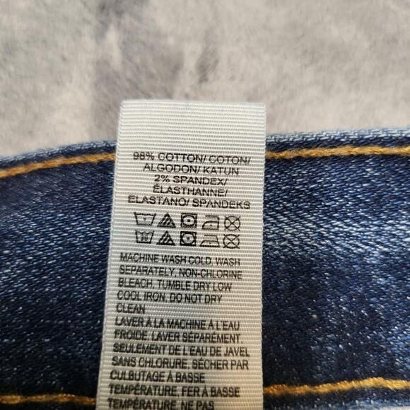 Lucky Brand Jeans Mens 36x32 Blue 121 Heritage Slim Straight Distressed Denim - Picture 5 of 10